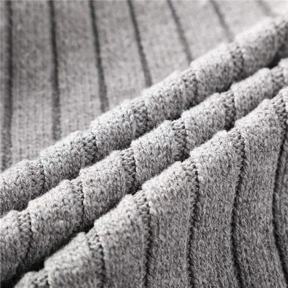 Men's Cardigan Sweaters Full Zip Up Stand Collar Slim Fit